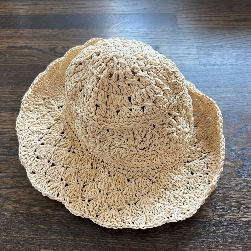 San Diego Hat Company Natural Crochet Sun Hat - Picture 2 of 5